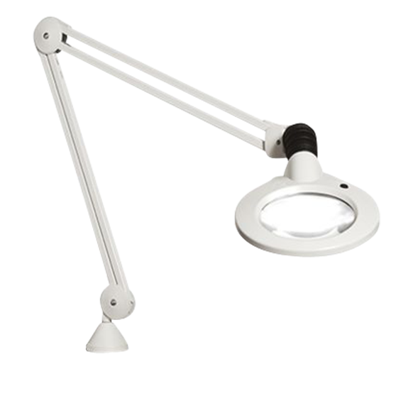 Multi-purpose industrial LED bench magnifier